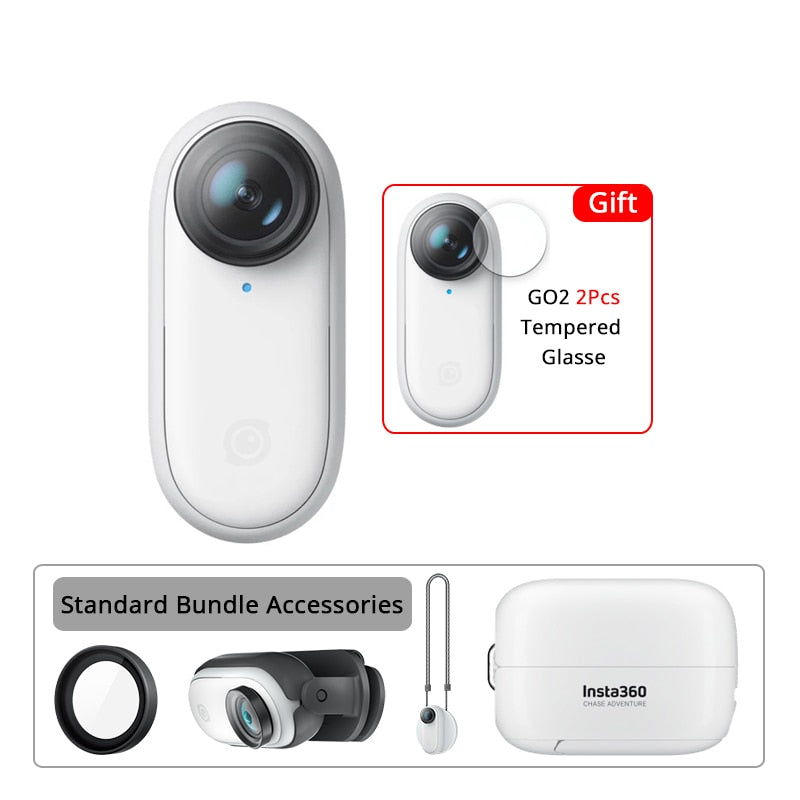 Insta360 GO 2 32G 64GB Small Action Camera Mini Sport Vlog Video Camera Insta360 Go 2 32G 64G Camera Go2 For IPhone and Android - Bundle1 / China / 32G