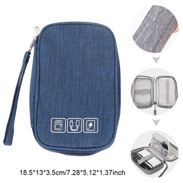 Digital Storage Bags Electronics Cable Organizer Cord Usb Wires Portable Charger Power Bank Accessories for Nintendo Switch - Navy Bag D / China