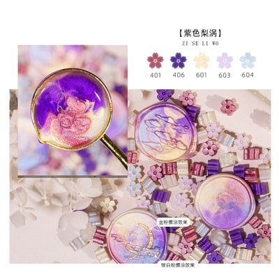 Mixed Glitter Sakura Wax Seal Stamp Beads DIY Cherry Blossom Sealing Bead Stamps Envelope Wedding Art Hobby Card Gift Invitation - N