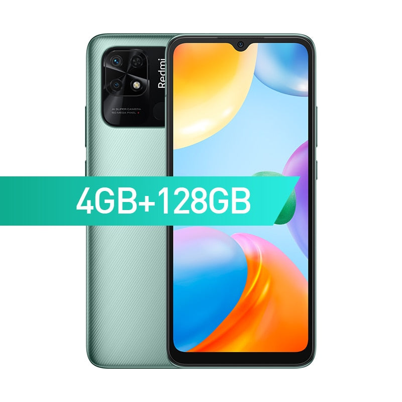Global Version Xiaomi Redmi 10C 4GB 64GB / 4GB 128GB Smartphone Snapdragon 680 Octa Core 6.71" Display 50MP Rear Camera 5000mAh - 4GB 128GB Green / Russian Federation / Official standard