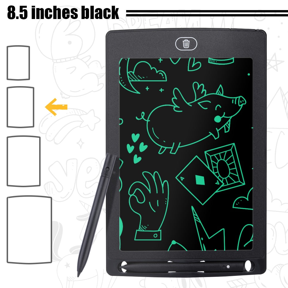 6.5/8.5/10/12 inch LCD Drawing Tablet For Children&#39;s Toys Painting Tools Electronics Writing Board Boy Kids Educational Toys - Russian Federation / 8.5 inch Black