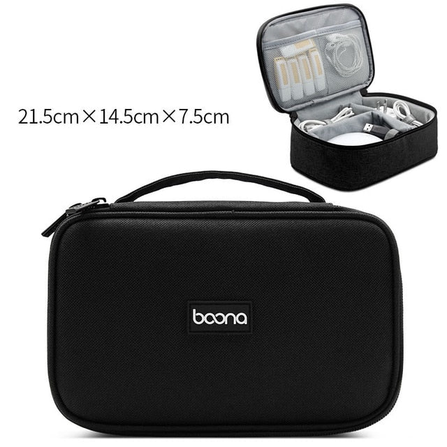 Digital Storage Bags Electronics Cable Organizer Cord Usb Wires Portable Charger Power Bank Accessories for Nintendo Switch - Black Bag B2 / Russian Federation