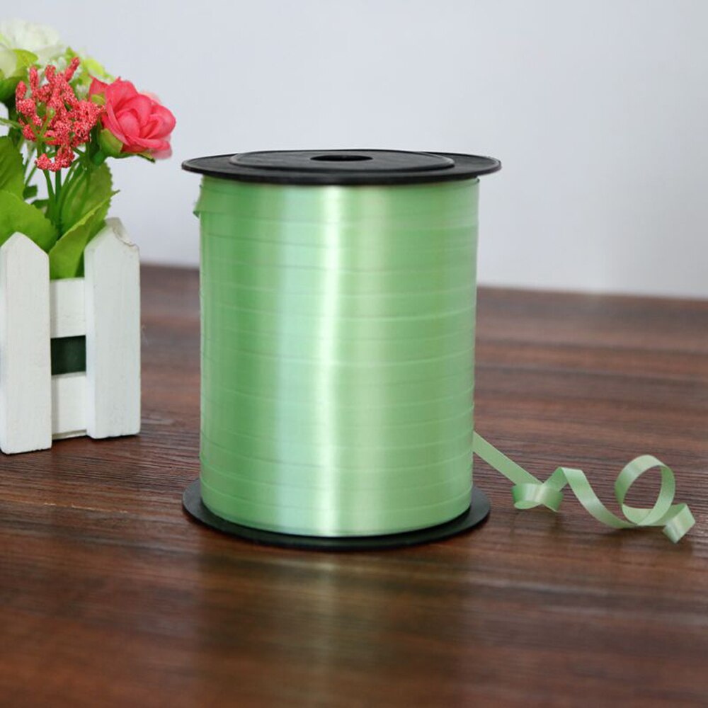 5mm Satin Ribbon 250yards/Lot DIY Handmade Crafts Supplies Wedding Birthday Party Gift Wrapping White Pink Gold Purple Ribbons - Green