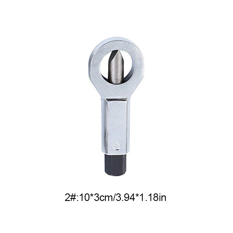 REIZ Nut Splitting Wrench Screw Cracking Spanner Set Adjustable Damaged Nut Remove Extractor Rust-Resistant Heavy Duty Tool Kit - 2