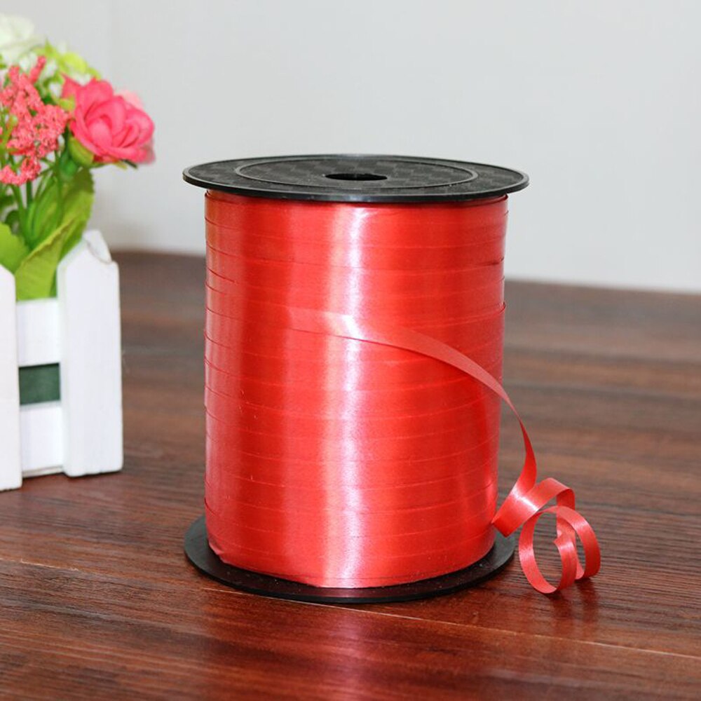 5mm Satin Ribbon 250yards/Lot DIY Handmade Crafts Supplies Wedding Birthday Party Gift Wrapping White Pink Gold Purple Ribbons - Red