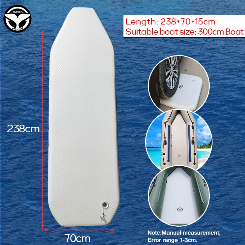 136-291cm PVC Kayak Air Deck Fishing Boat Inflatable Floor Wear-resistant Drop Stitch Foldable Bottom Rowing Boats Accessories - 238x70x15cm