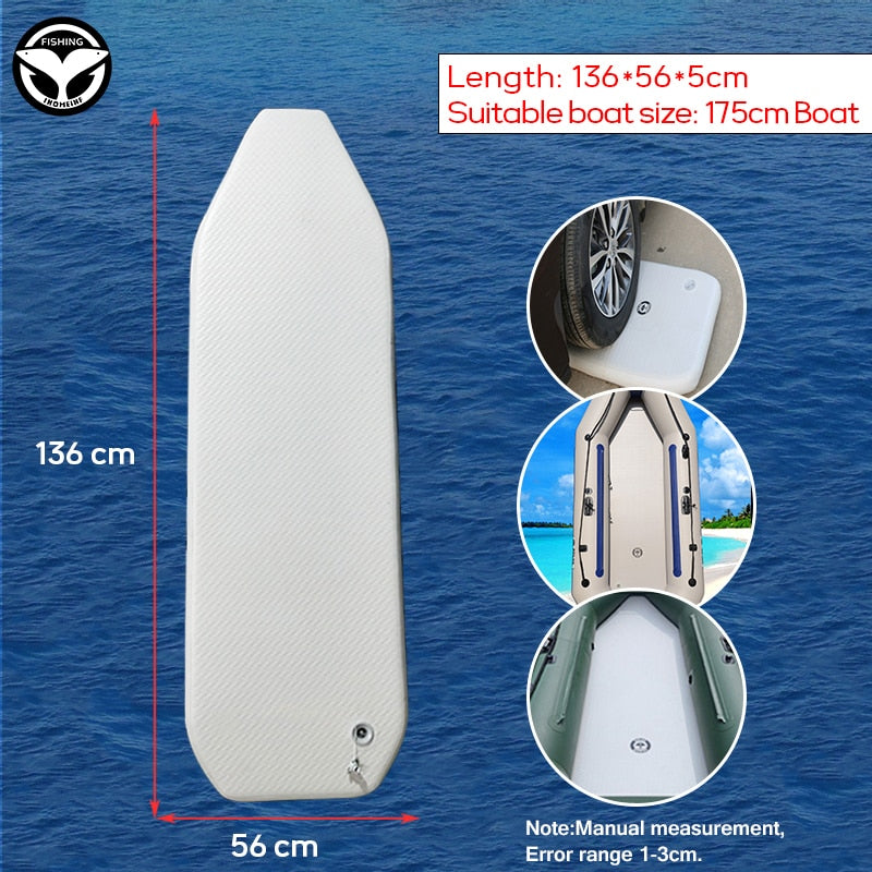 136-291cm PVC Kayak Air Deck Fishing Boat Inflatable Floor Wear-resistant Drop Stitch Foldable Bottom Rowing Boats Accessories - 136x56x5cm