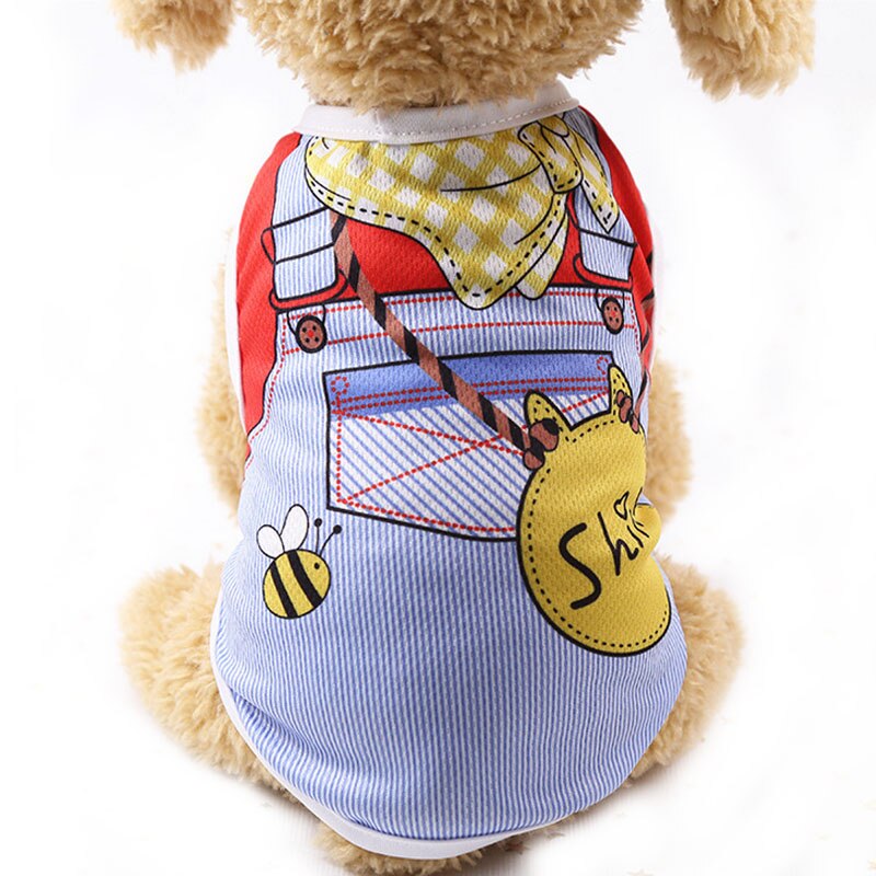 Cartoon Pet Dog Clothes for Dog Summer Puppy Vest Clothing for Small Dogs Chihuahua Yorkshire Shirt Pet T-shirt Cat Costume 6c4Q - yellow / M
