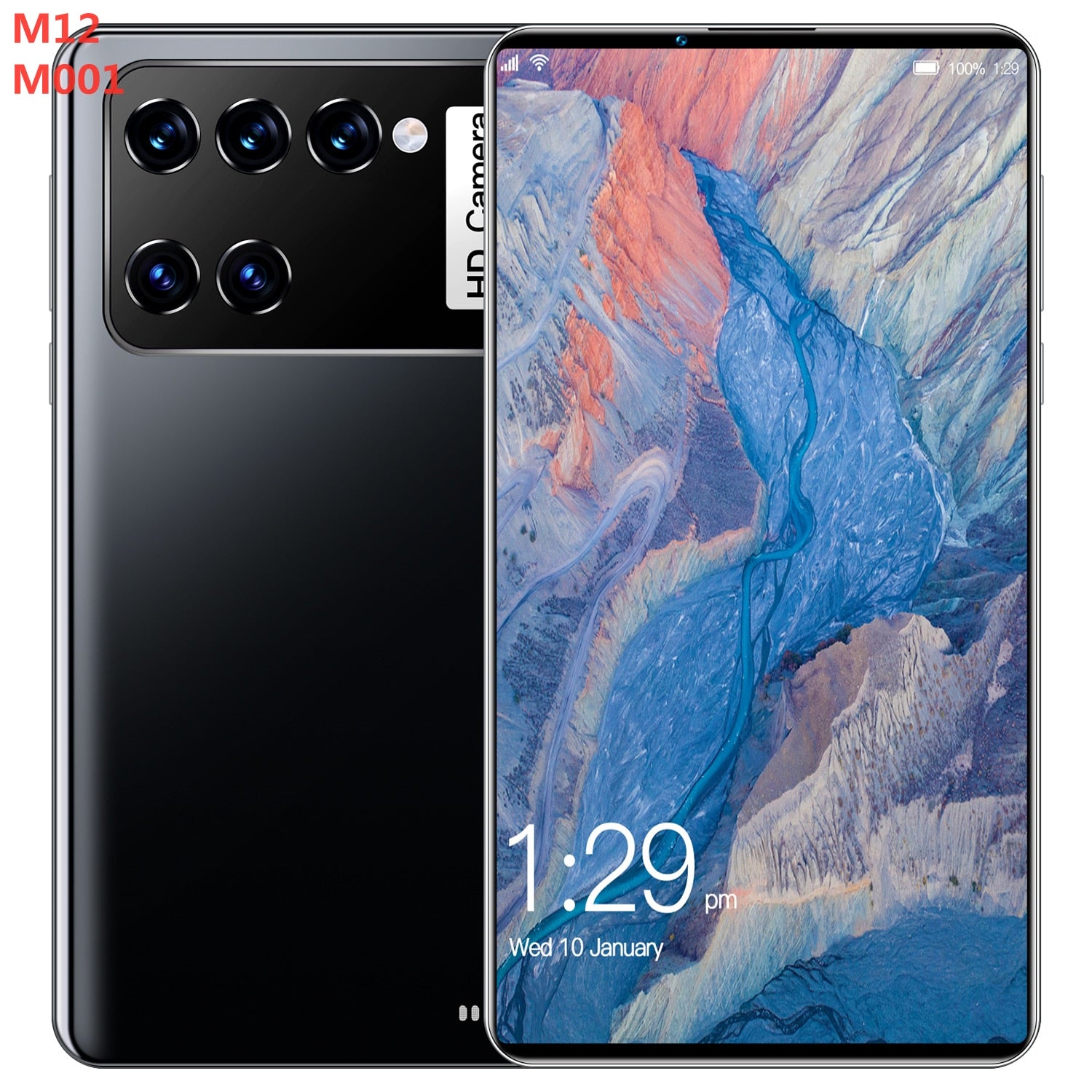 M12 Pad Tablet Android12 WPS Office 8 Inch 6GB RAM 128GB ROM 48MP 5G Deca Core Dual Sim GPS Send Keyboard Google Play Tablette - Black / With Keyboard / EU|CN