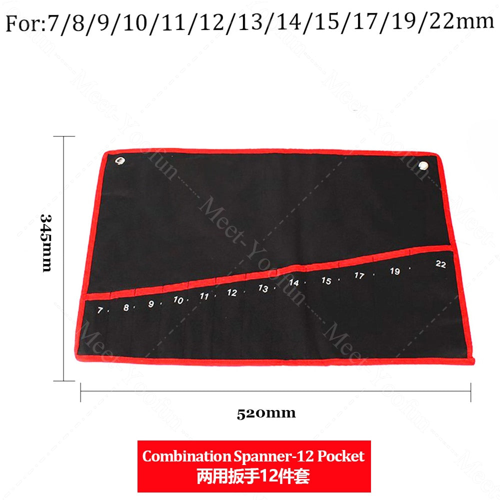 Practical Canvas Tool Bag wrench tool roll up Foldable Spanner Organizer Pouch Case hand tool storage bag - CZ163 / China