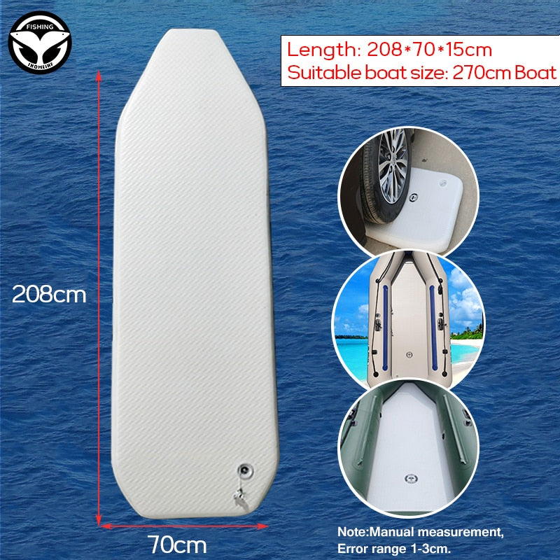 136-291cm PVC Kayak Air Deck Fishing Boat Inflatable Floor Wear-resistant Drop Stitch Foldable Bottom Rowing Boats Accessories - 208x70x15cm