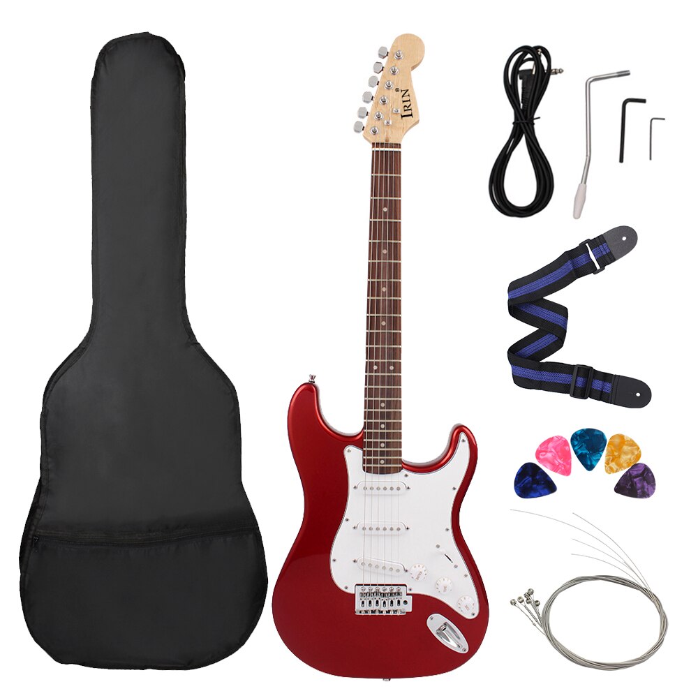 39 Inch ST Electric Guitar 6 String 21 Frets Basswood Body Electric Guitar With Speaker Necessary Guitar Parts & Accessories - guitar set 1 / 39 inches / CN