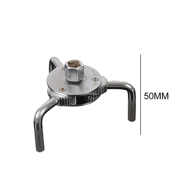 Oil Filter Wrench Tool For Auto Car Repair Adjustable Two Way Oil Filter Removal Key Auto Car Repairing Tools 63-102MM 45 steel - Round legs-50mm