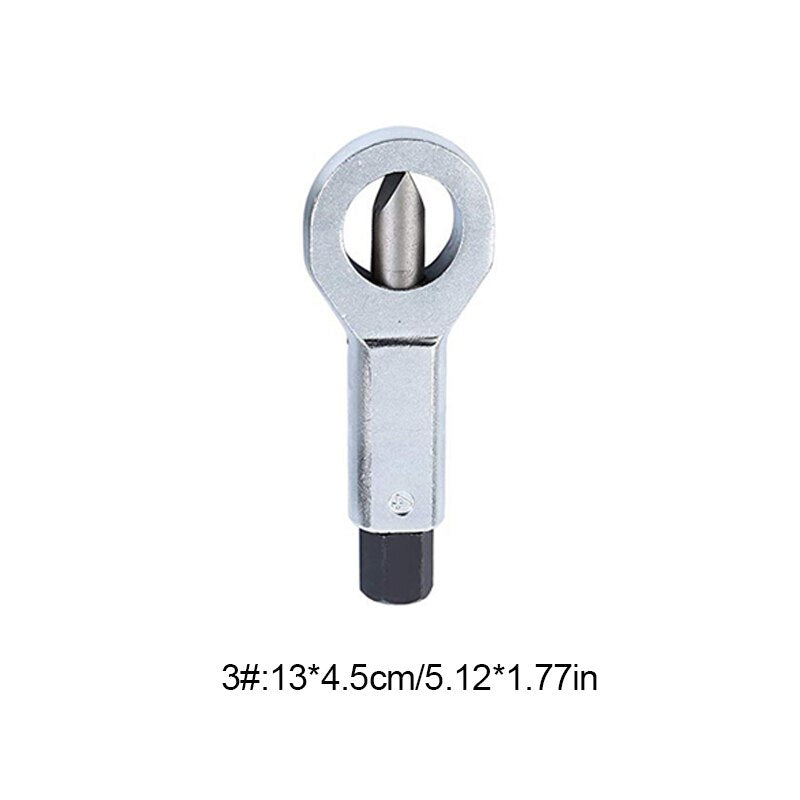 REIZ Nut Splitting Wrench Screw Cracking Spanner Set Adjustable Damaged Nut Remove Extractor Rust-Resistant Heavy Duty Tool Kit - 3