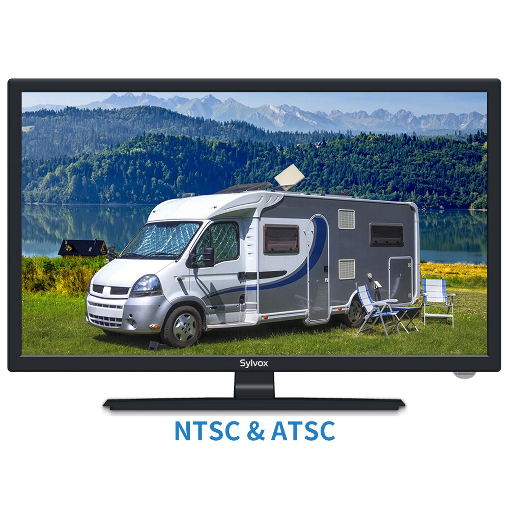 SYLVOX 27&#39;&#39; 12/24V TV with DVD Player and FM Radio 1080P HD LED Portable RV Television for Car Truck Camping Caravan Kitchen - Black / China