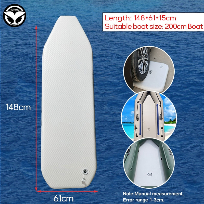 136-291cm PVC Kayak Air Deck Fishing Boat Inflatable Floor Wear-resistant Drop Stitch Foldable Bottom Rowing Boats Accessories - 148x61x15cm