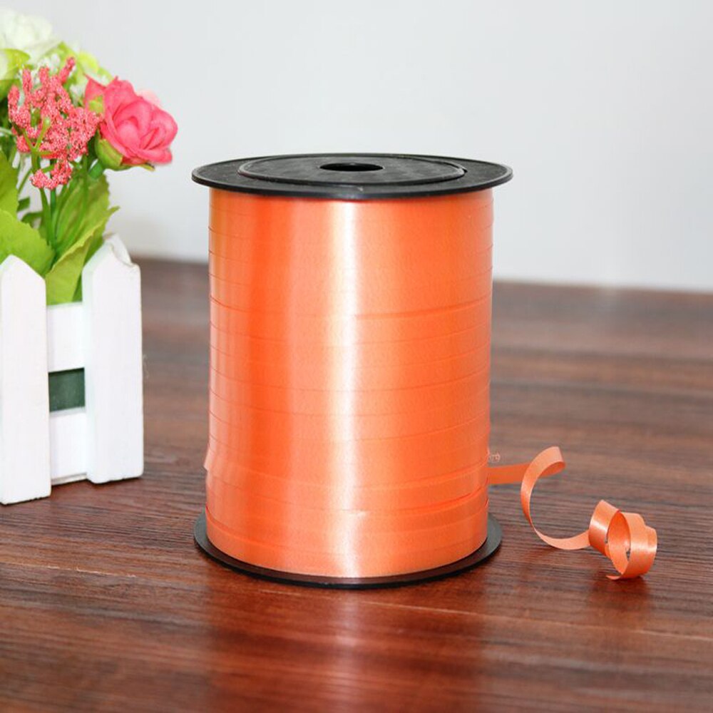 5mm Satin Ribbon 250yards/Lot DIY Handmade Crafts Supplies Wedding Birthday Party Gift Wrapping White Pink Gold Purple Ribbons - Orange