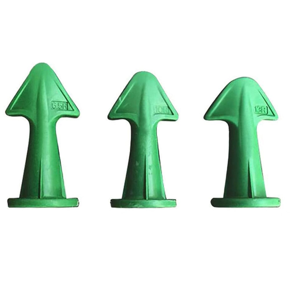 3pcs Multi-functional Silicone Sealant Nozzle Scraper Floor Caulking Tools Silicone Sealant Nozzles Kit Home Improvement - green / United Kingdom