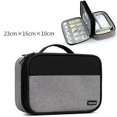 Digital Storage Bags Electronics Cable Organizer Cord Usb Wires Portable Charger Power Bank Accessories for Nintendo Switch - Gray Black Bag B5 / Russian Federation