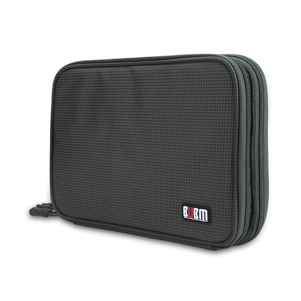 BUBM Universal Electronics Accessories Travel bag / Hard Drive Case / Cable organizer/ Protective Sleeve Pouch Case Bag for iPad - Double layer S -Gray