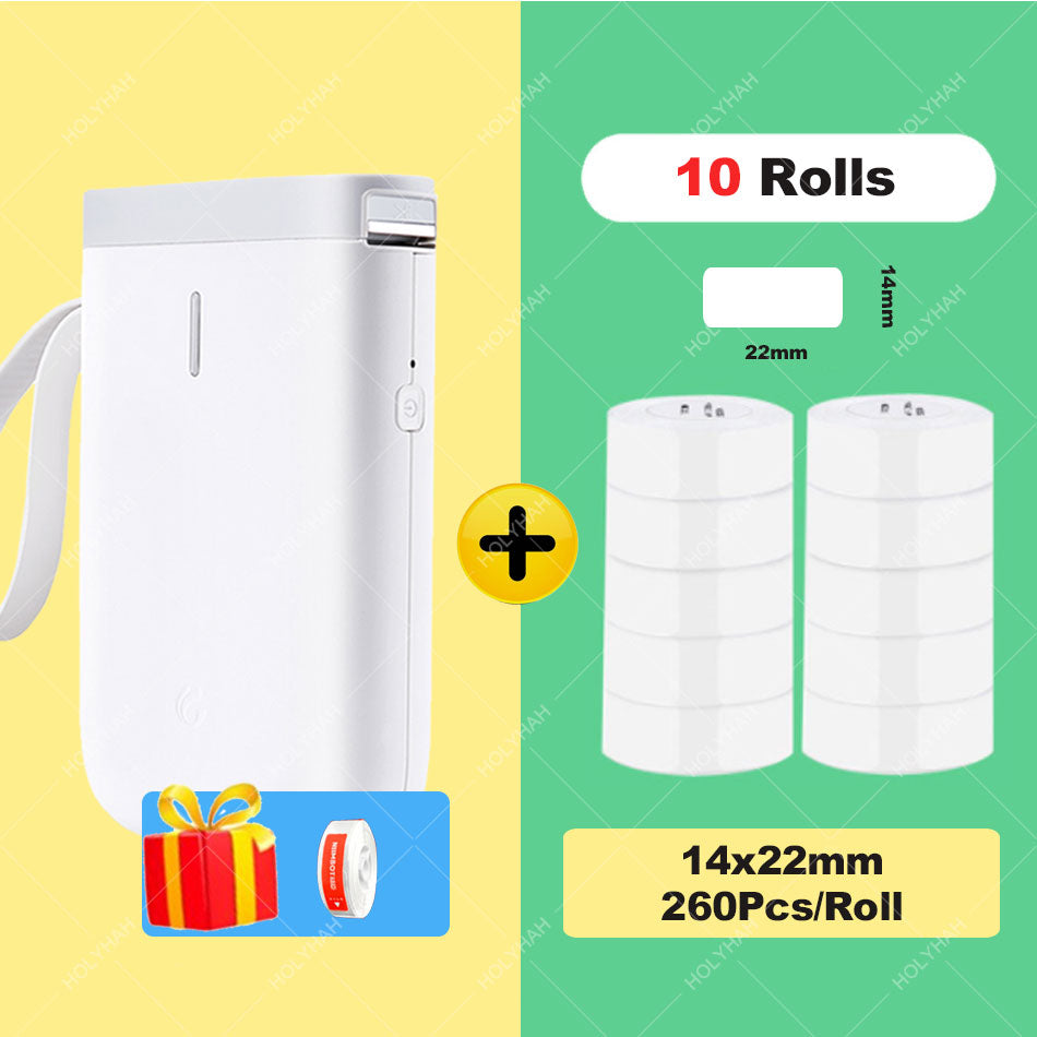 Niimbot D11 Wireless Label Printer Portable Pocket Label Printer Bluetooth Thermal Label Maker Fast Printing Home Use Office - D11 10 Rolls 14X22 / China
