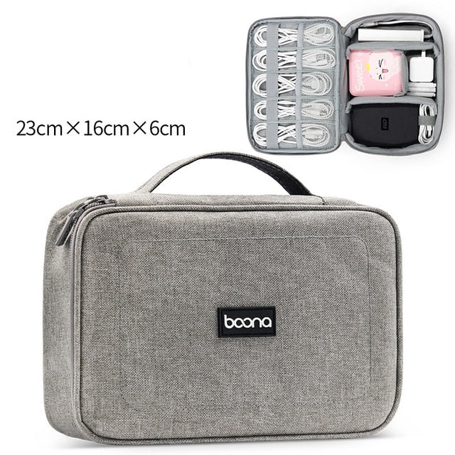 Digital Storage Bags Electronics Cable Organizer Cord Usb Wires Portable Charger Power Bank Accessories for Nintendo Switch - Gray Bag B4 / Russian Federation