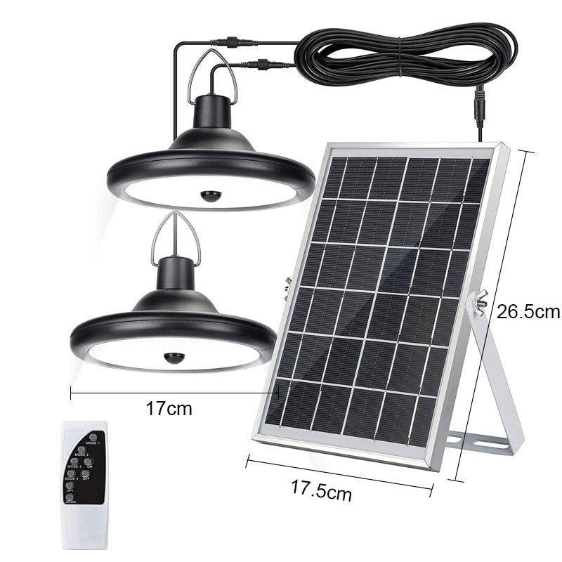 Upgraded 8800mAh Solar Outdoor Light Double Head 112 LED Motion Sensor Waterproof Solar Shed Light For Courtyard Garden Garage - Double head-Black / 3500K Warmwhite / China