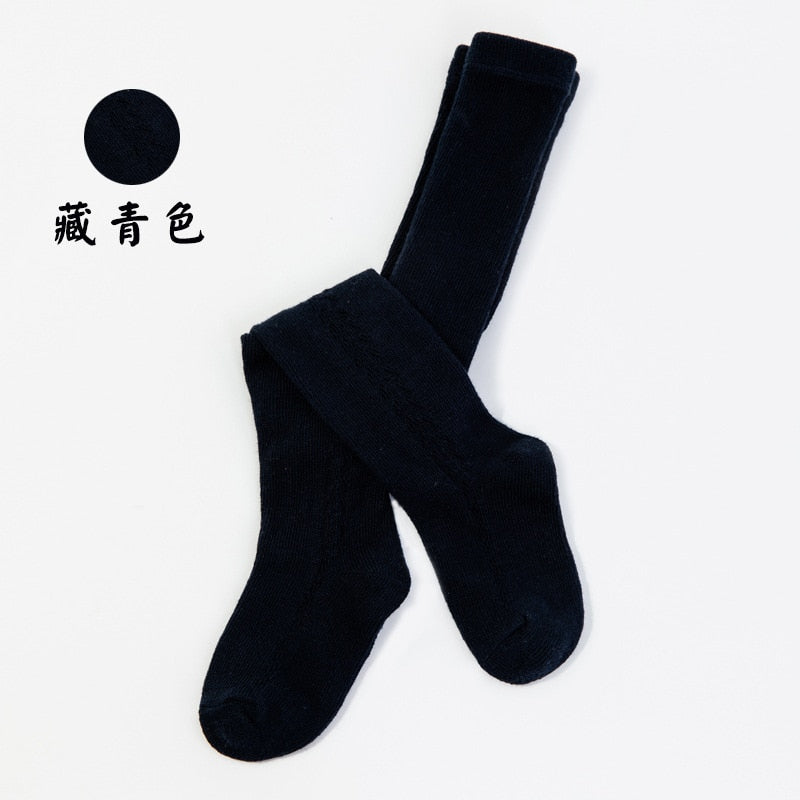 0 to 5 Years Baby Tights Spring Summer Solid Color Soft Knitted Warm Newborn Toddler Tight Boy Girl Pantyhose Kids Girls Clothes - Navy / M(1-3 years)