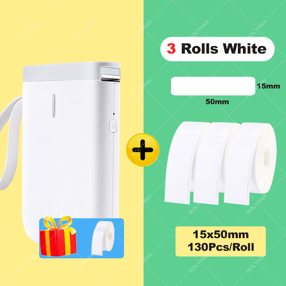Niimbot D11 Wireless Label Printer Portable Pocket Label Printer Bluetooth Thermal Label Maker Fast Printing Home Use Office - D11 3 White Label XL / China