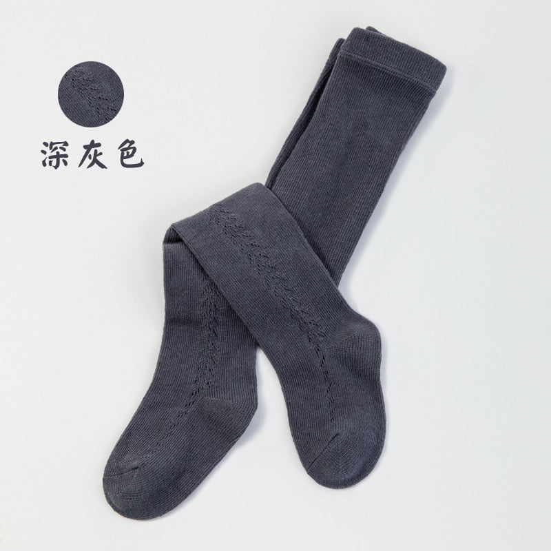0 to 5 Years Baby Tights Spring Summer Solid Color Soft Knitted Warm Newborn Toddler Tight Boy Girl Pantyhose Kids Girls Clothes - dark gray / S(0-1 years)