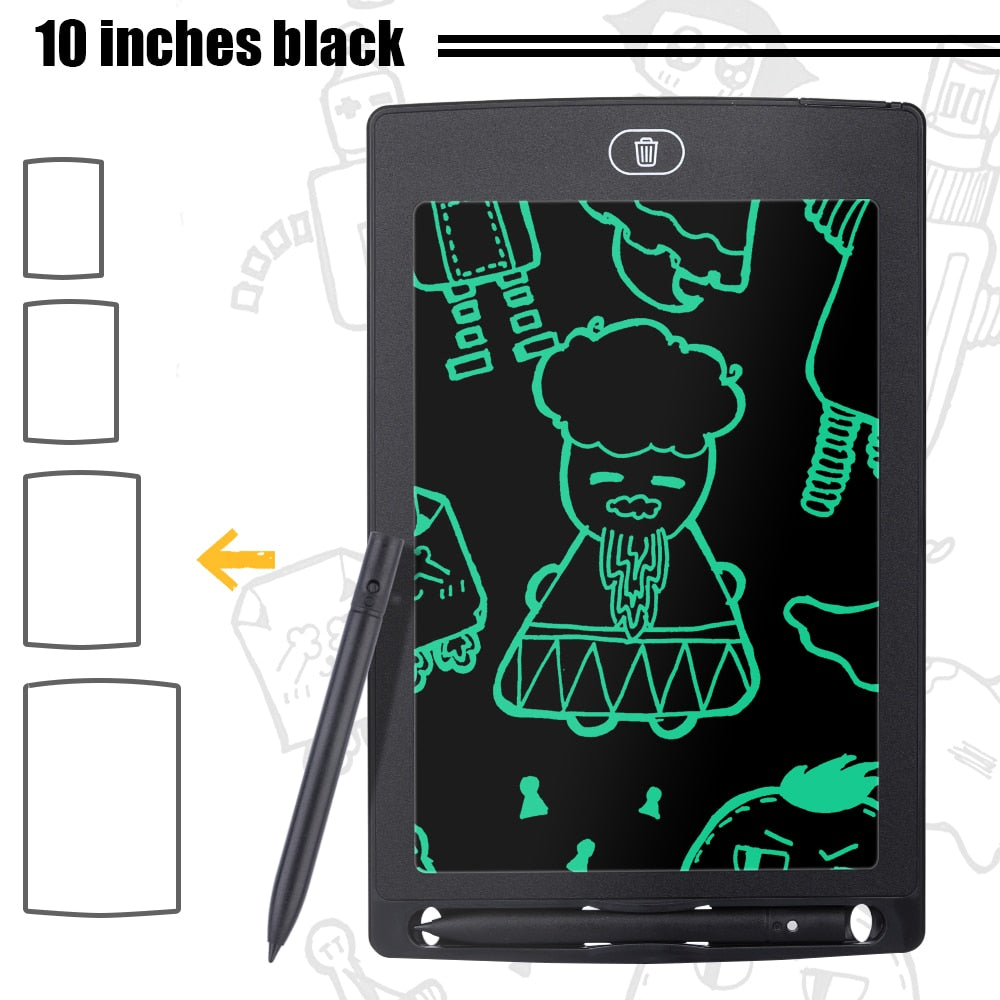 6.5/8.5/10/12 inch LCD Drawing Tablet For Children&#39;s Toys Painting Tools Electronics Writing Board Boy Kids Educational Toys - Russian Federation / 10 inch Black