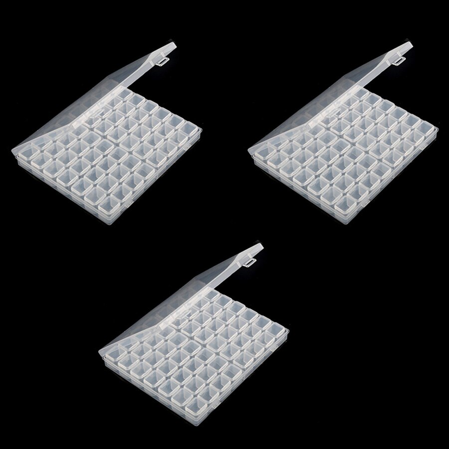 56 Lattices Diamond Painting hobby Boxes,Beads Display Dismountable Storage Box,Diamond Embroidery Accessory Cross Stitch Case - Clear 4