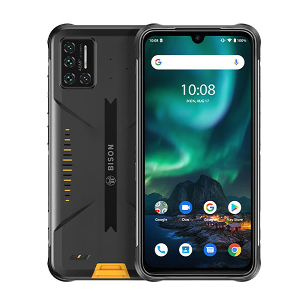 UMIDIGI BISON IP68/IP69K Waterproof Rugged Mobile Phone 48MP Matrix Quad Camera 6.3" FHD+ Display 6GB+128GB NFC Smartphone - Cyber Yellow / France / 8GB 128GB