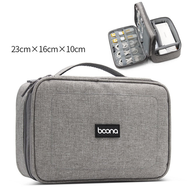 Digital Storage Bags Electronics Cable Organizer Cord Usb Wires Portable Charger Power Bank Accessories for Nintendo Switch - Gray Bag B5 / Russian Federation