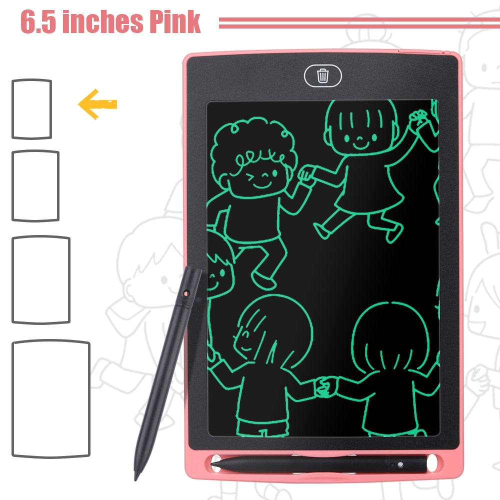 6.5/8.5/10/12 inch LCD Drawing Tablet For Children&#39;s Toys Painting Tools Electronics Writing Board Boy Kids Educational Toys - Russian Federation / 6.5 inch Pink