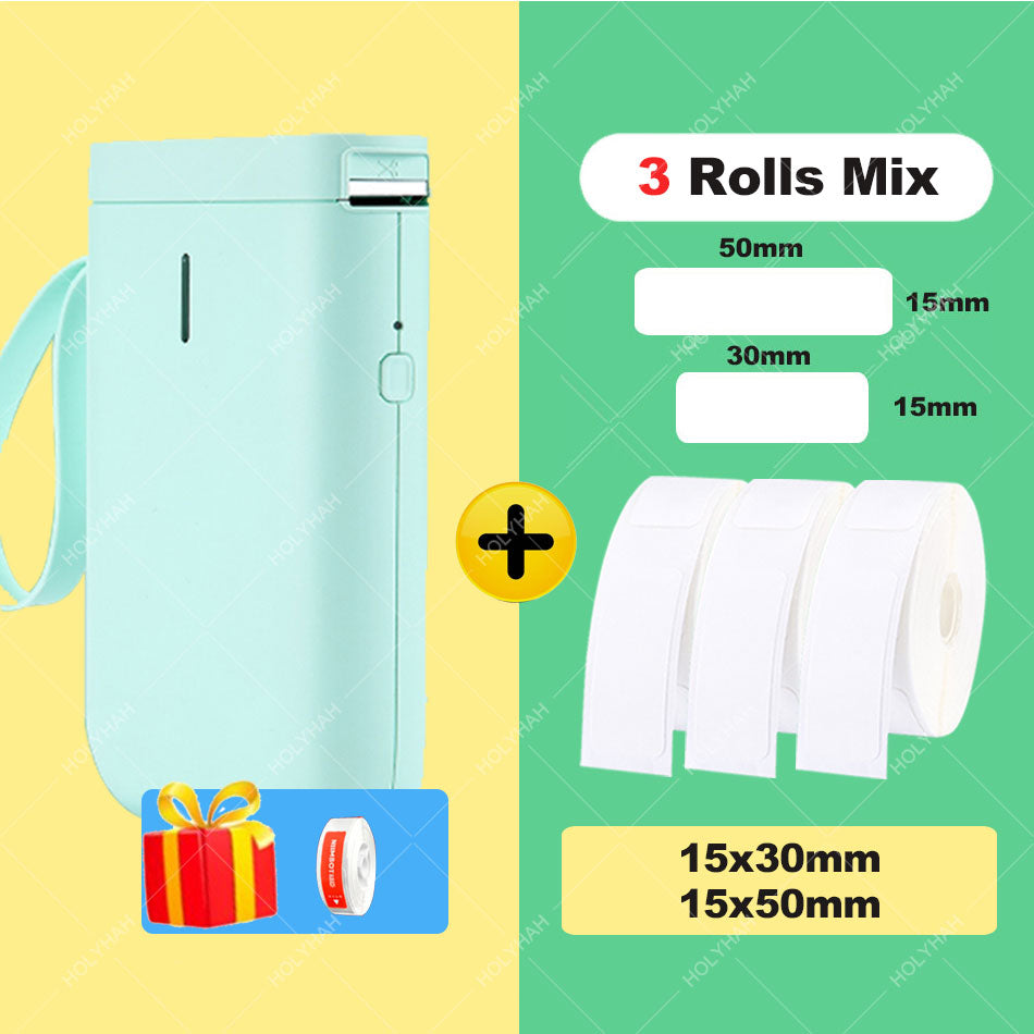 Niimbot D11 Wireless Label Printer Portable Pocket Label Printer Bluetooth Thermal Label Maker Fast Printing Home Use Office - D11 GR 3 Label Mix / China