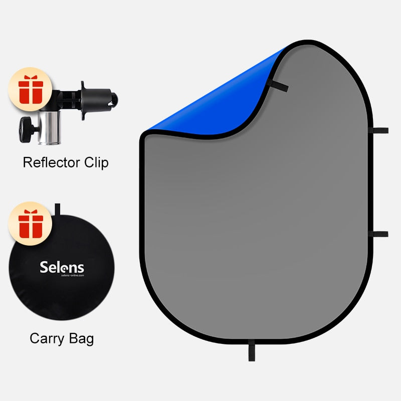 100x150CM/150x200CM Collapsible Portable Reflector Blue And Green Screen Chromakey Photo Studio Light Reflector For Photography - China / 100x150cm / Blue