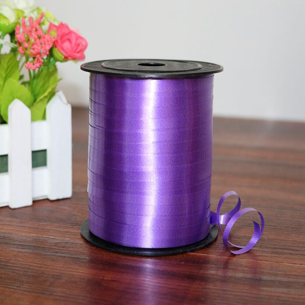 5mm Satin Ribbon 250yards/Lot DIY Handmade Crafts Supplies Wedding Birthday Party Gift Wrapping White Pink Gold Purple Ribbons - Purple