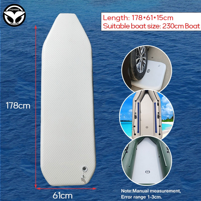 136-291cm PVC Kayak Air Deck Fishing Boat Inflatable Floor Wear-resistant Drop Stitch Foldable Bottom Rowing Boats Accessories - 178x61x15cm