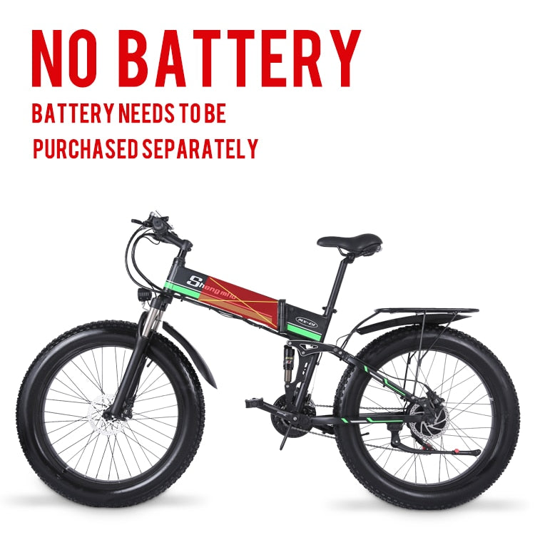 Shengmilo Electric Bike 1000W New Super Level Snow Bike Electric Bike Folding Ebike 48V12Ah Electric Bicycle 4.0 Fat Tire e bike - MX01 1 / Poland