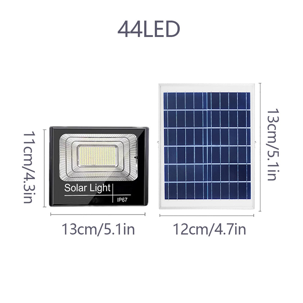 Solar LED Light Outdoor Solar Spotlights Garden House Remote Control Waterproof Flood Light Led Wall Lamp - 44LED
