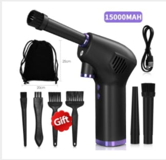 Portable Cordless Air Duster for Computer Laptop USB Rechargeable Car Cleaner Compressed Air Blower Keyboard Sofa Dust Cleaner - 15000mAh / Poland