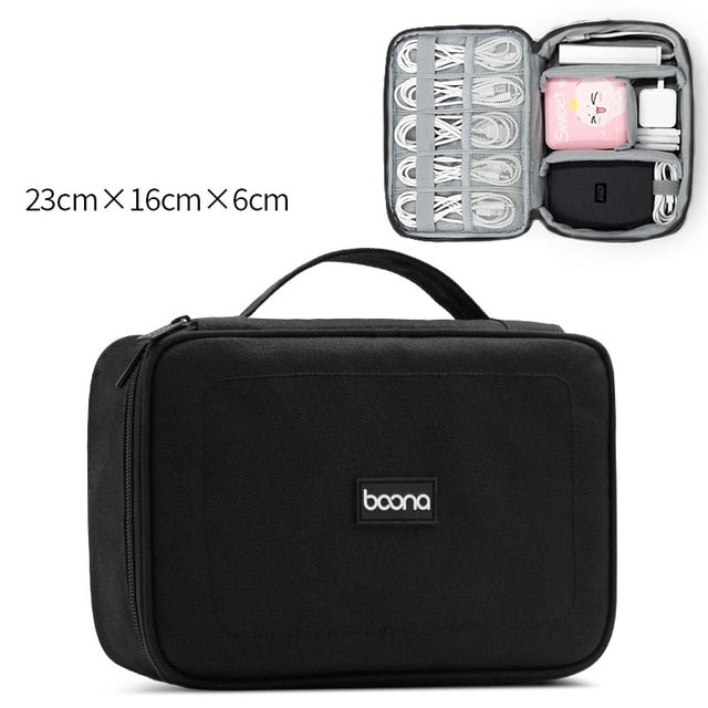 Digital Storage Bags Electronics Cable Organizer Cord Usb Wires Portable Charger Power Bank Accessories for Nintendo Switch - Black Bag B4 / Russian Federation