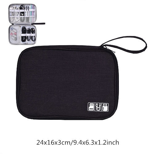 Digital Storage Bags Electronics Cable Organizer Cord Usb Wires Portable Charger Power Bank Accessories for Nintendo Switch - Black Bag C / China