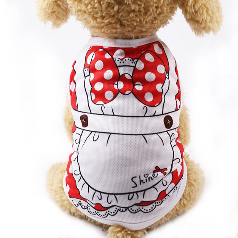 Cartoon Pet Dog Clothes for Dog Summer Puppy Vest Clothing for Small Dogs Chihuahua Yorkshire Shirt Pet T-shirt Cat Costume 6c4Q - white / XL