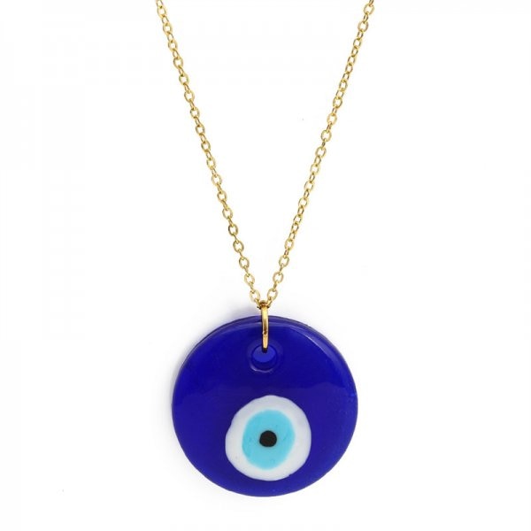Vintage Turkish Evil Eye Pendant Choker Necklace Lucky Blue Evil Eyes Clavicle Chain Necklace Party Jewelry For Women Girls Gift - Style 13