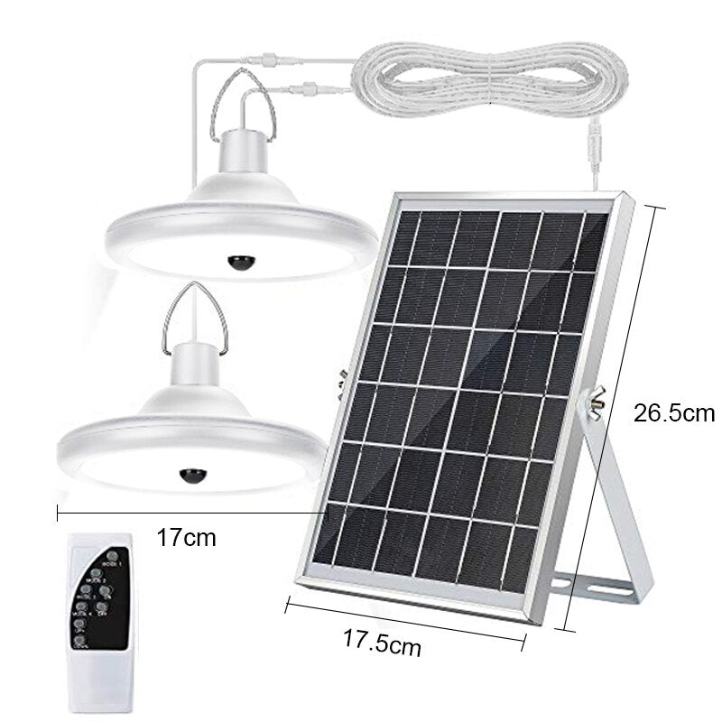 Upgraded 8800mAh Solar Outdoor Light Double Head 112 LED Motion Sensor Waterproof Solar Shed Light For Courtyard Garden Garage - Double head-White / 6000K White / China