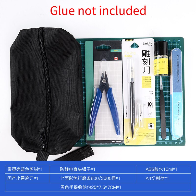 New Model Building Tools For Gundam Tools Hobby Military Model DIY Accessories Grinding Cutting Mat Polishing Tools Set(no glue) - Combo D