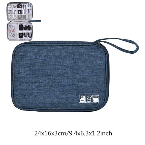 Digital Storage Bags Electronics Cable Organizer Cord Usb Wires Portable Charger Power Bank Accessories for Nintendo Switch - Navy Bag C / China