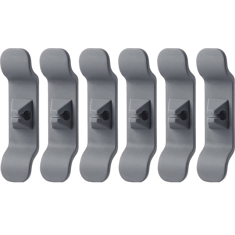 3/6pcs Cord Wrapper Organizer Clips Holder Wire Hider Cable Winder Management Wrap For Kitchen Appliance Stand Blender Mixers - 6pcs gray